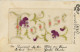 Carte Brodée Prénom Louise Ecrite De Mardeuil Marne 1916 Pensée . Embroidered Silk - Prénoms