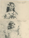 Serie 7 CP Belles Femmes Langage Fleurs Dugas Nantes Pavot Opium Nenuphar Jonquille Oeillet Eglantine Lilas - Frauen
