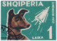 Russian Sputnik II With Dog Laika, First Animal In Space, Space Dog, Orbit, Astronaut, Astrology, Astronomy Albania FDC - Astronomùia