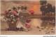 AJRP10-0989 - FLEURS - PANIER D'OEILLETS ET DE PENSEES - BONNE FETE - Flowers