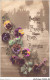 AJRP9-0963 - FLEURS - PENSEES DE JARDIN - PORTE-BONHEUR - Flowers