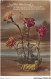 AJRP9-0932 - FLEURS - POT D'OEILLETS - SOUVENIR AFFECTUEUX - Flowers