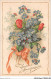 AJRP8-0831 - FLEURS - HEUREUX ANNIVERSAIRE - ROSE ET MYOSOTIS  - Flowers