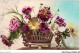 AJRP10-1027 - FLEURS - OEILLETS - MARGUERITES - PENSEES DE JARDIN - Flowers