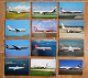 AVIATION . JOLI LOT DE 12 CARTES POSTALES MODERNES EN COULEURS DU BOEING 767 - 1946-....: Moderne