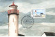 CARTE MAXIMUM #23644 SAINT PIERRE ET MIQUELON 1992 LES PHARES PHARE DE L ILE AUX MARINS - Maximumkaarten