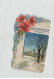 CHOMO BISCUIT PERNOT #25735 4 USINES DECOUPIS FLEURS MYOSOTIS PAYSAGE HIVER - Pernot