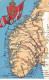 NORVEGE #28631 NORWEGEN PLAN MAP DRAPEAU ARMOIRIE - Norway