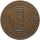 LaZooRo: French Indochina 1 Cent 1892 XF - French Indochina