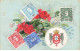 PORTUGAL #27090 TIMBRES FLEURS ARMOIRIES BLASON REPRESENTATION TIMBRES - Briefmarken (Abbildungen)