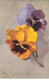 ILLUSTRATEUR KLEIN #32267 FLEURS PENSEE JAUNE ET VIOLETTE - Klein, Catharina