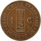 LaZooRo: French Indochina 1 Cent 1889 VF / XF - Frans-Indochina