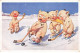 CHIENS #MK34380 ILLUSTRATEUR BONZO CHIENS PATINEURS HOCKEY SUR GLACE PAR M.M. VIENNE - Honden