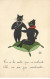 CHATS CHAT #FG35173 CAT KATZE COUPLE DE CHATS NOIRS COLLIER DE PERLE NE SOIS PAS MECHANTE PAR ILLUSTRATEUR GEO - Chats