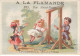 CHROMO #CL30938 A LA FLAMANDE ENFANTS BALANCOIRE ROMANET PARIS - Other & Unclassified