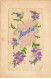 CARTE BRODEE #MK33992 AMITIE FLEURS VIOLETTES - Bestickt