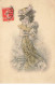 ILLUSTRATEUR #FG37809 JOLIE FEMME A CHAPEAU AVEC PETIT CHIENNE TYPE M.M. VIENNE - Vienne