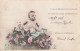 XXX Nw- FAIRE PART NAISSANCE 31 OCTOBRE 1885 , Mr ET Mme S. CASTEX ( 82 )- BEBE DANS CORBEILLE FLEURIE - LOT DE 2 CARTES - Baby's