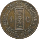 LaZooRo: French Indochina 1 Cent 1885 VF / XF - French Indochina