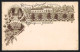 Vorläufer-Lithographie Dresden, 1895, Restaurant Grosse Wirthschaft Im Kgl. Garten, Herkules Allee  - Dresden