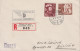 1950 Schweiz R- Brief, Zum:CH J129+304, Mi:CH 541+536, Niklaus Wengi + Alpenpoststrasse, Stempel: COMPTOIR DE NECHÂTEL - Brieven En Documenten