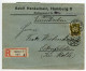 Germany 1925 Registered Cover W/ Letter; Hamburg - Adolf Henkelbein, Felle - Pelzwaren - En Gros.; 40pf. German Eagle - Briefe U. Dokumente