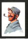 MILITARIA - PERSONNAGE - Illustrateur Jean Droit - PUB "Fer à Cheval Wellecome" - Soldat Fumant La Pipe  - (peu Courant) - Personnages