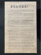 Tract Presse Clandestine Résistance Belge WWII WW2 'Belges!' La Guerre Est Entrée Dans Une Phase...Printed On Both Sides - Dokumente