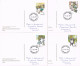 54946. Lote 4 Tarjetas CHIPPENHAM (Wilts) England 1979. Children Rabbit, Winnie The Pooh, Wonderland - Covers & Documents