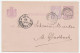 Briefkaart G. 23 / Bijfrankering Groningen - Duitsland 1890 - Postal Stationery