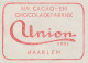 Meter Cover Netherlands 1962 Chocolate Factory Union - Haarlem - Levensmiddelen