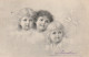 ZY 57- TRIO D' ENFANTS AVEC VOL DE PAPILLONS - ILLUSTRATEUR - M.M. VIENNE - 2 SCANS - Portraits
