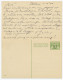 Briefkaart G. 245 / Bijfrankering Nieuweschans - Groningen 1946 - Material Postal