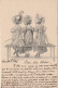 ZY 68- TRIO DE JEUNES FEMMES CHAPEAUTEES SUR UN BANC , DE DOS - ILLUSTRATEUR - STYLE VIENNOISE - 2 SCANS - 1900-1949