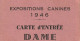 ZY 80- EXPOSITIONS CANINES 1946 - SOCIETE CANINE DU LANGUEDOC - CARTE D' ENTREE - 1900 – 1949