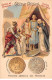 Chromos.AM14482.6x9 Cm Environ.Poulain.Histoire Générale Des Monnaies.N°43.France-Capétiens.Louis IX - Poulain