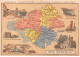 Chromos.AM14528.6x9 Cm Environ.Chocolat Aiguebelle.N°44.Carte Loire Inférieure.Nantes.Batz.Saint Nazaire.Guérande - Aiguebelle