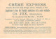Chromos -COR10875 - Crème Express- Madame Sans-gêne-La Note De La Blanchisseuse -  7x10cm Env. - Sonstige & Ohne Zuordnung