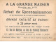 Chromos -COR10822 - A La Grande Maison- Marthe Régnier- Comédie Française - Femme  - 7x10cm Env. - Autres & Non Classés