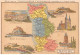 Chromos.AM14579.6x9 Cm Environ.Chocolat Aiguebelle.N°50.Carte Manche.Cherbourg.Granville.Mont St-Michel.Avranches... - Aiguebelle