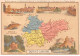 Chromos.AM14582.6x9 Cm Environ.Chocolat Aiguebelle.N°80.Carte Tarn Et Garonne.Montauban.Ingres.Bruniquel - Aiguebelle