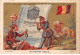 Chromos -COR11397 - Aux Fabriques De France - Passeport Belge - Hommes - Femme - Drapeau Belge  -  11x7cm Env. - Otros & Sin Clasificación