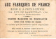 Chromos -COR11397 - Aux Fabriques De France - Passeport Belge - Hommes - Femme - Drapeau Belge  -  11x7cm Env. - Otros & Sin Clasificación