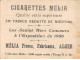 Chromos - COR10021 - Cigarettes Melia - Tabac - Alger - Femme Au Bouquet De Fleurs - 6x5 Cm Environ - Melia