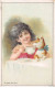 Chromos -COR11979 - Fille - Chat - Tasse - 7x11cm Env. - Thee & Koffie