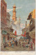 ZY 102 - CAIRO ( EGYPT ) - STREET IN CAIRO - RUE AU CAIRE - ILLUSTRATION - 2 SCANS - Le Caire