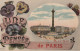 ZY 111-(75) UNE PENSEE DE PARIS - CARTE FANTAISIE  COLORISEE AVEC FLEURS , PENSEES - VUE SUR LA COLONNE DE JUILLET - District 04