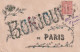 ZY 112-(75) BONJOUR DE PARIS - CARTE FANTAISIE AVEC AJOUT DE BRILLANTS COLORES - 2 SCANS - Other & Unclassified