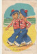 ZY 126- " NOUS , ON CHERCHE DES MARRAINES " - COUPLE DE MARINS SUR LA PLAGE - ILLUSTRATEUR G. BOURET - 2 SCANS - Bouret, Germaine