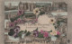 ZY 133-(94) DU FORT DE VINCENNES JE VOUS ENVOIE CES FLEURS - CARTE FANTAISIE COLORISEE MULTIVUES  - 2 SCANS - Vincennes